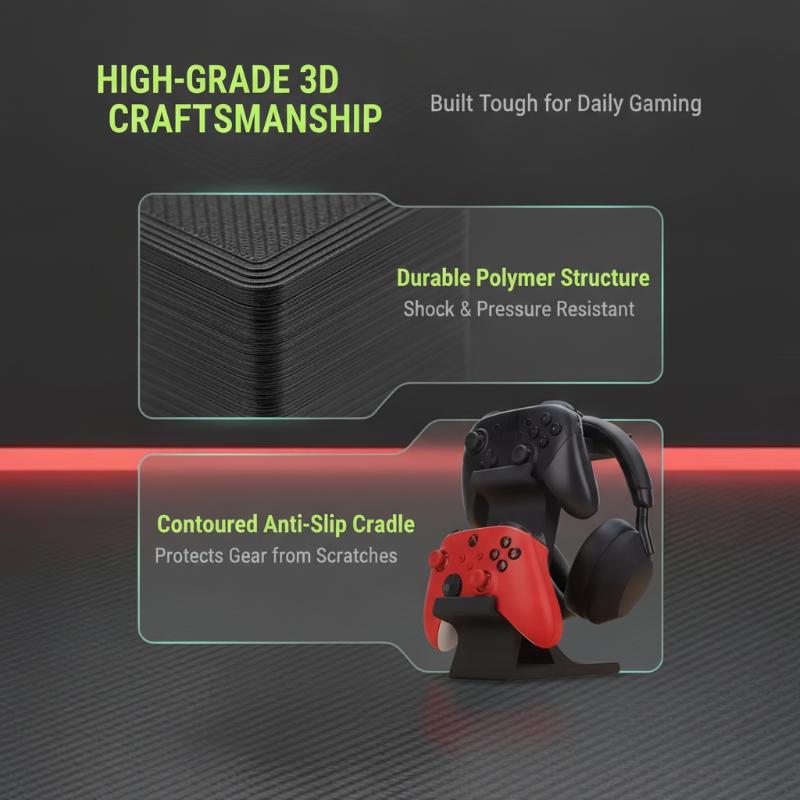 Gaming Accessories Rack - Soporte universal para auriculares y mando